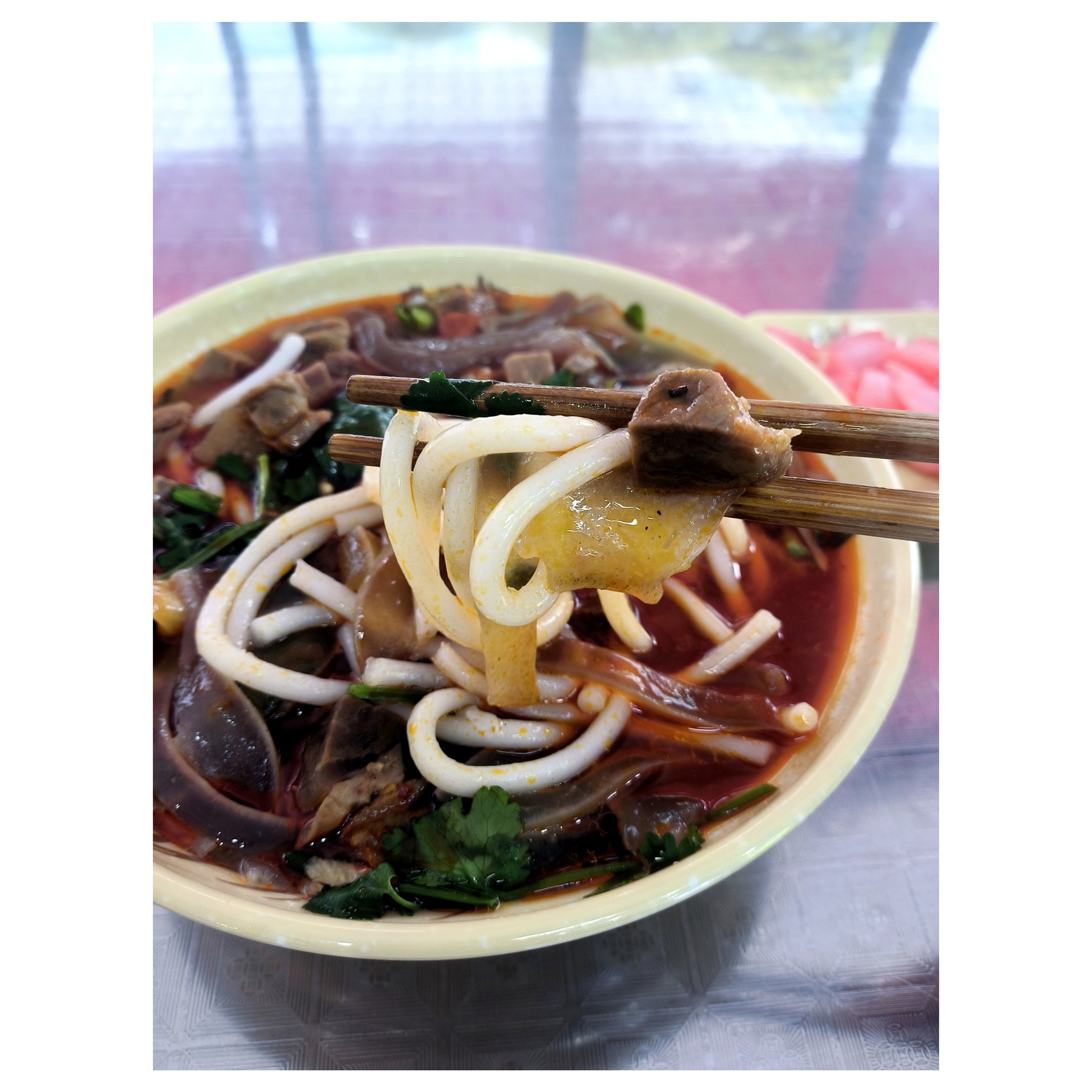 Close-Up Rice Noodles